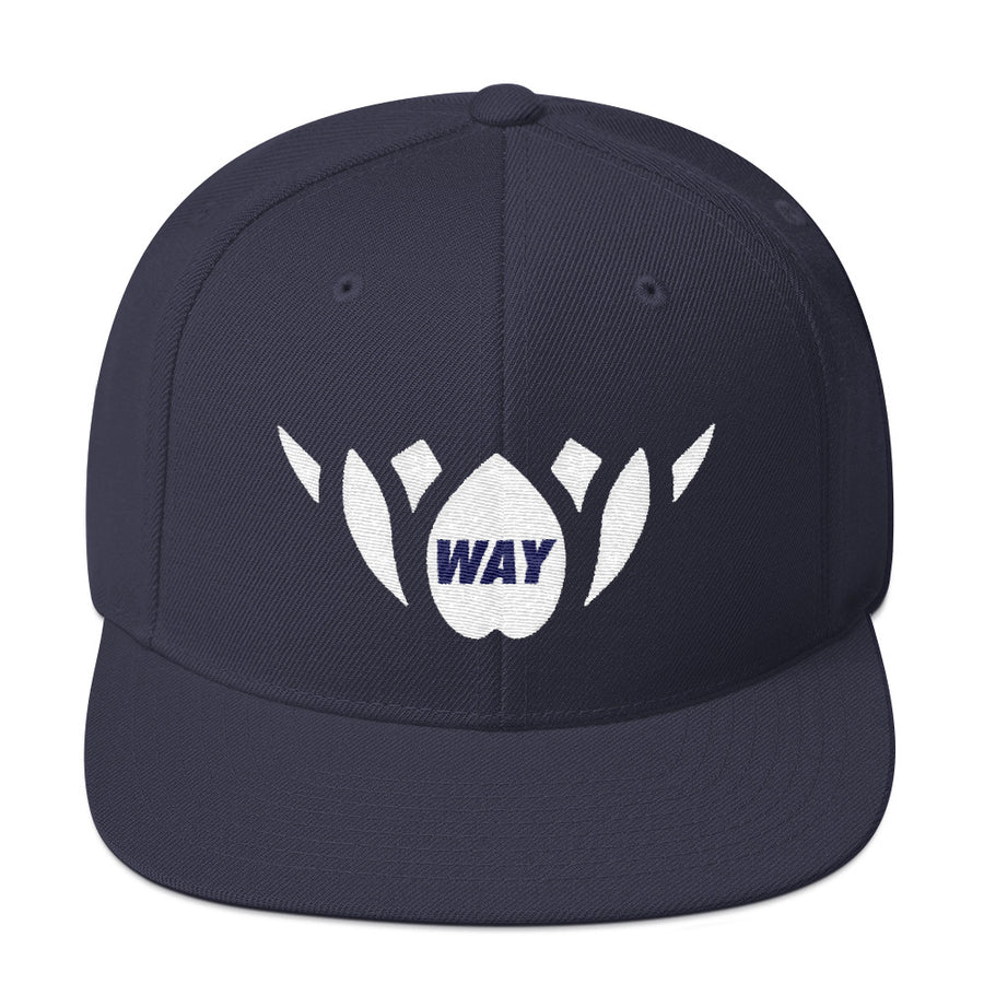 Navy & White-Snapback Hat