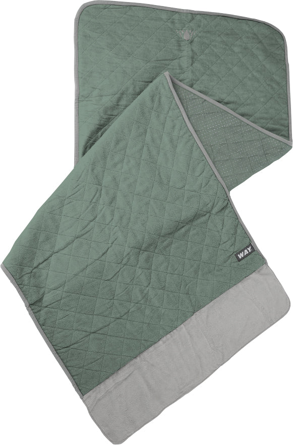 Foldable Travel Yoga Mat - Triple Stitch WAYmat Granite Green