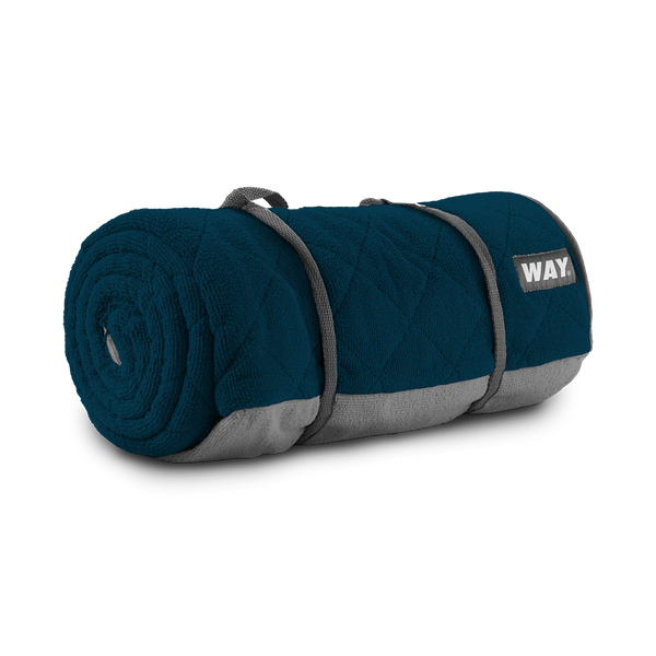 Extra Grip Travel Yoga Mat - WAYmat Sailor Blue | Portable Towel Mat ...