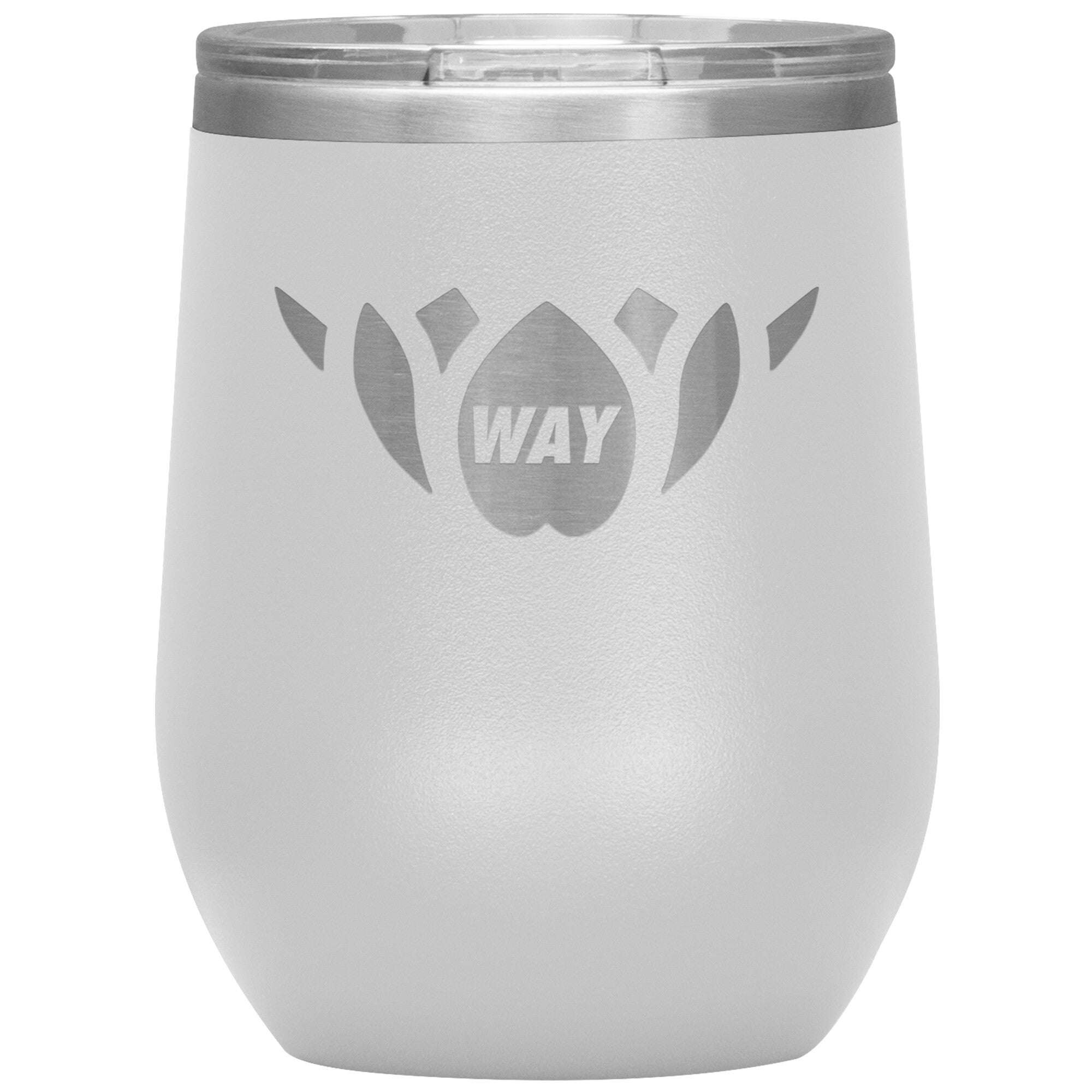 12 oz. Stainless Steel Wine Tumbler - White