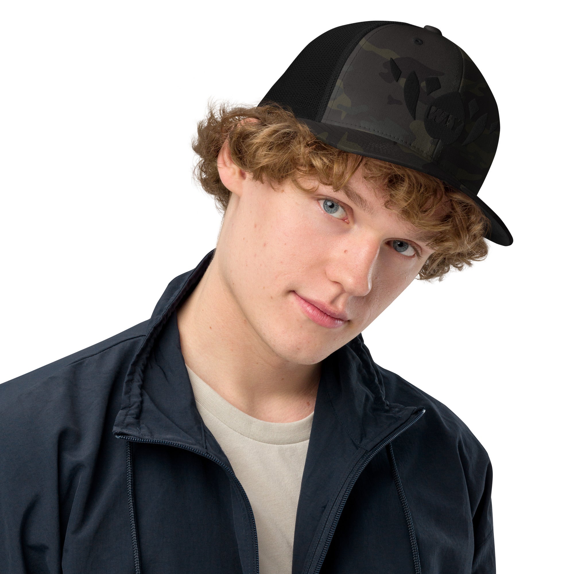 Lotus-Closed-back trucker cap