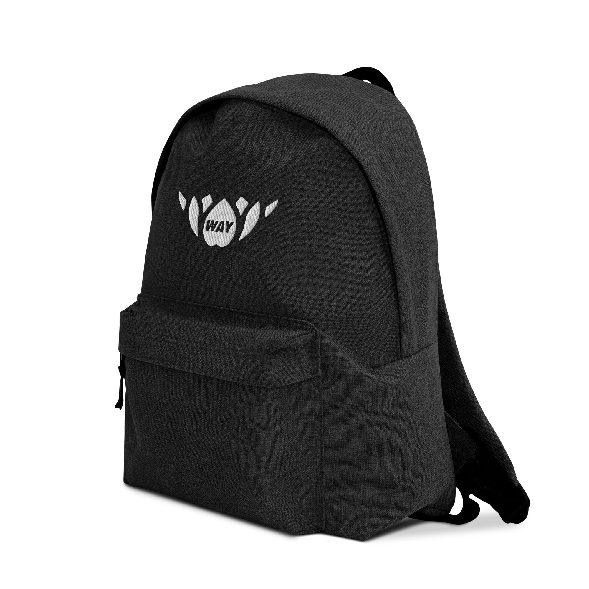 Lotus-Embroidered Backpack