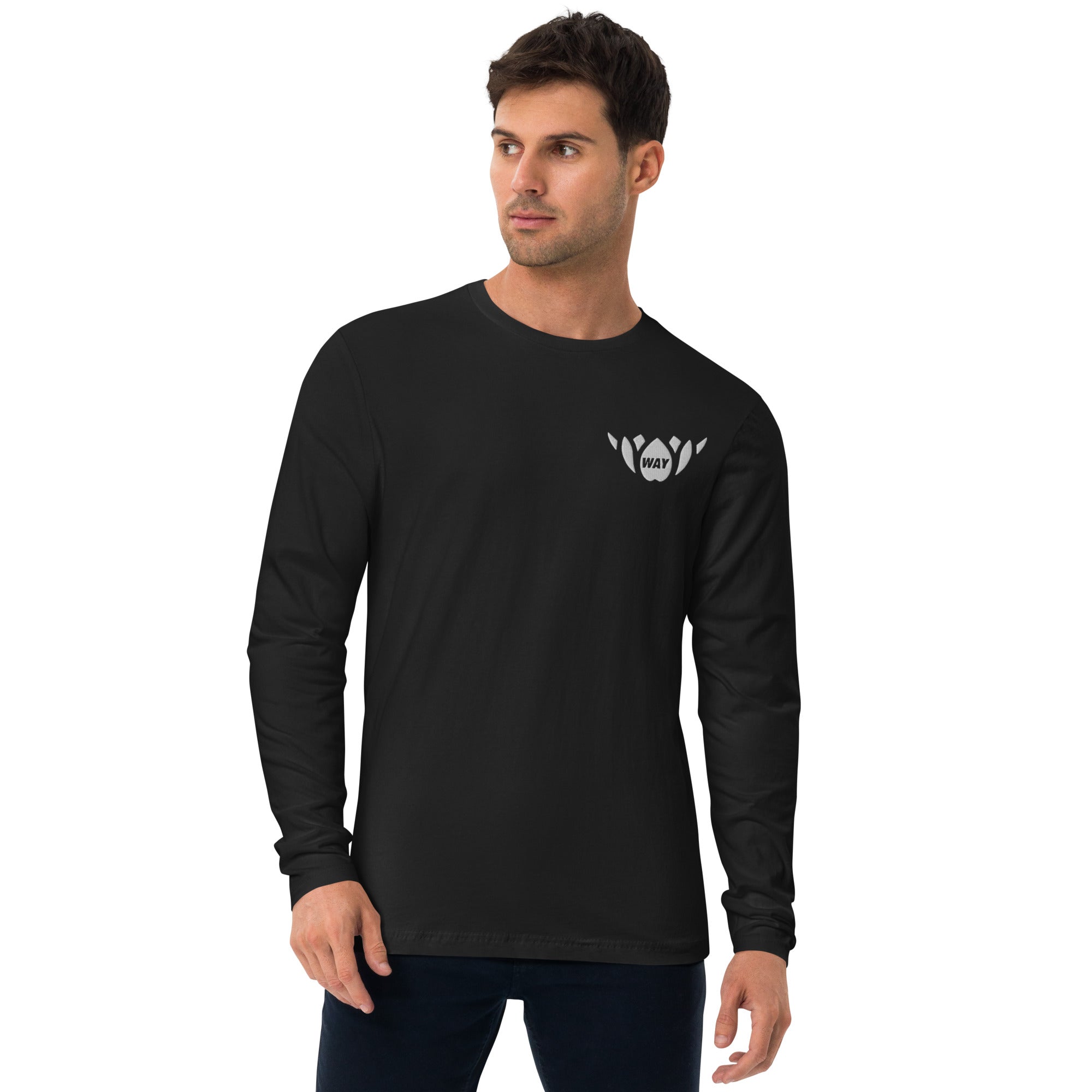 Lotus-Long Sleeve Fitted Crew