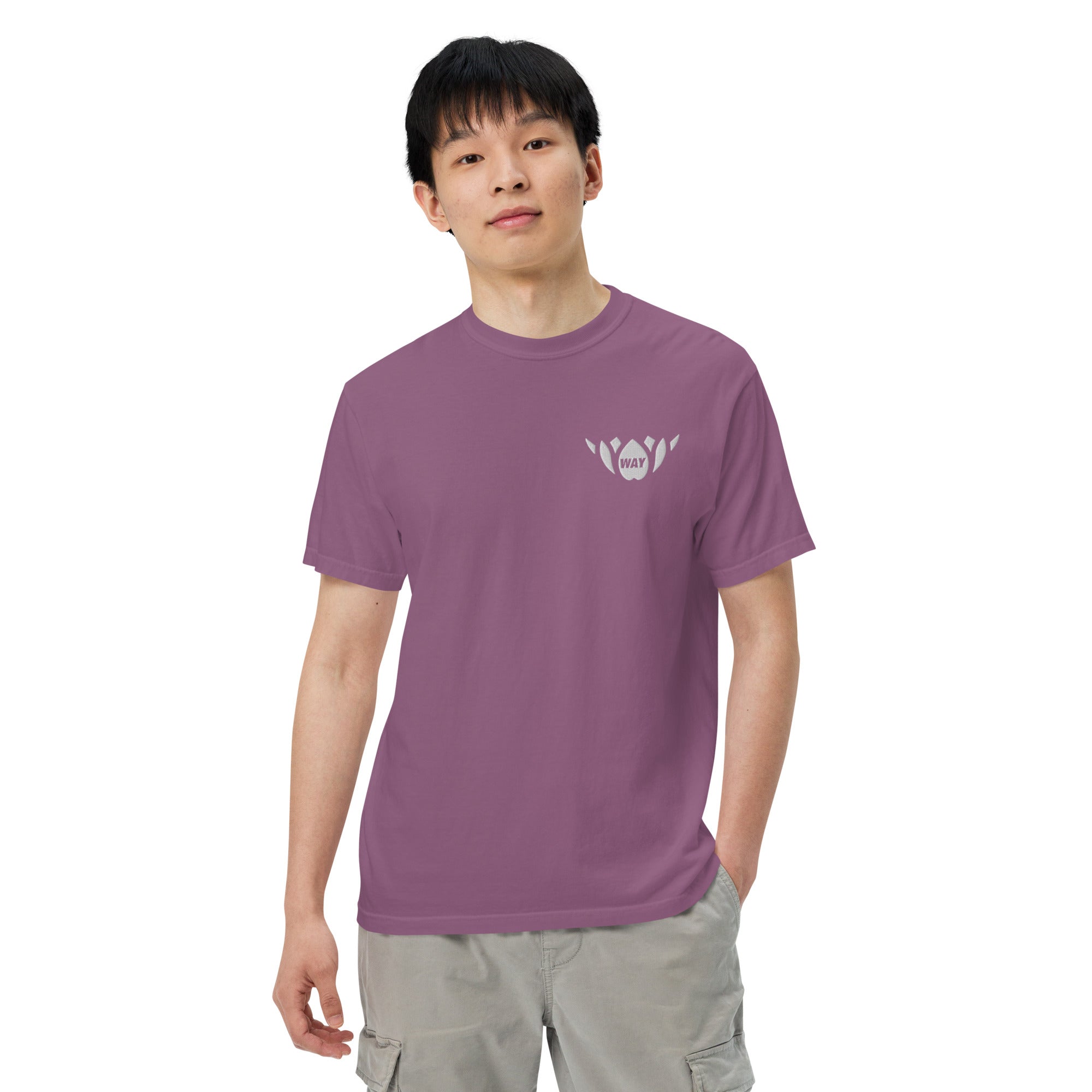 WAY Lotus-Men’s garment-dyed heavyweight t-shirt