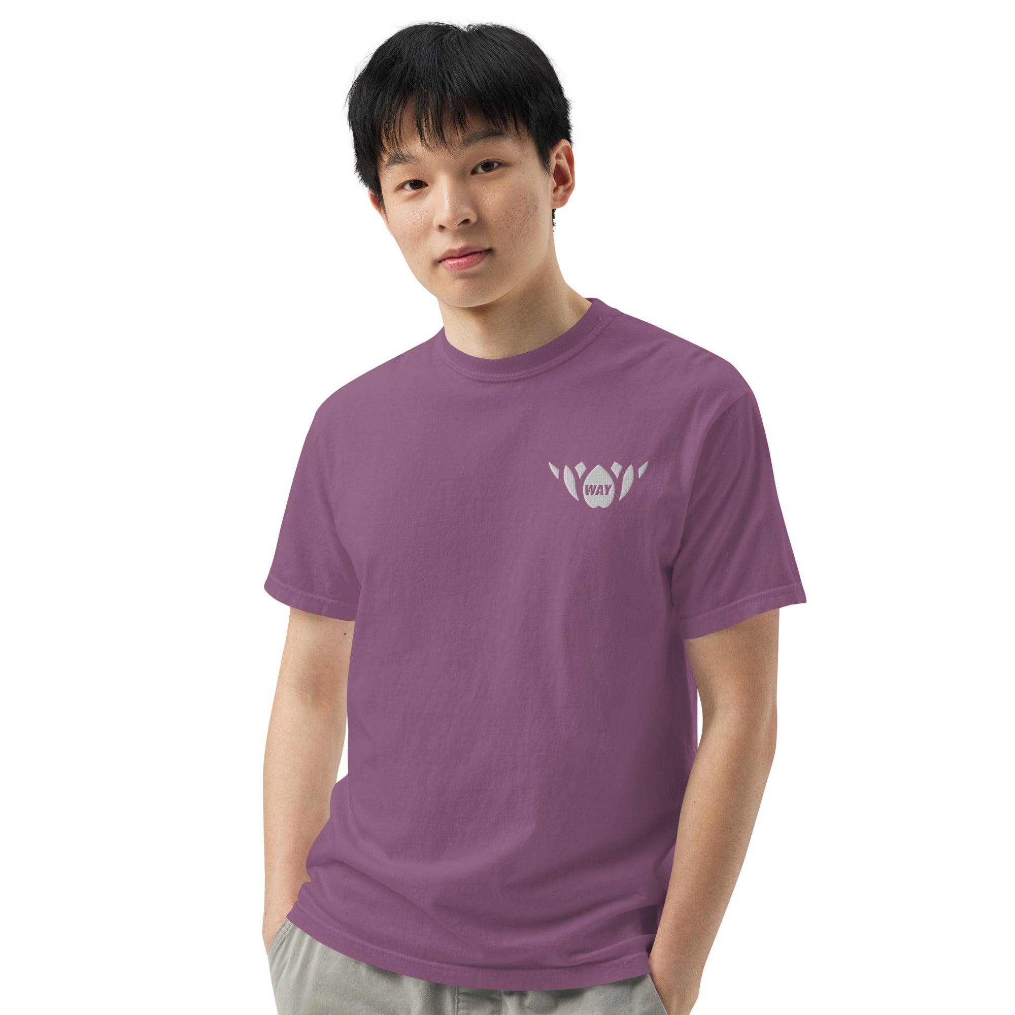 WAY Lotus-Men’s garment-dyed heavyweight t-shirt