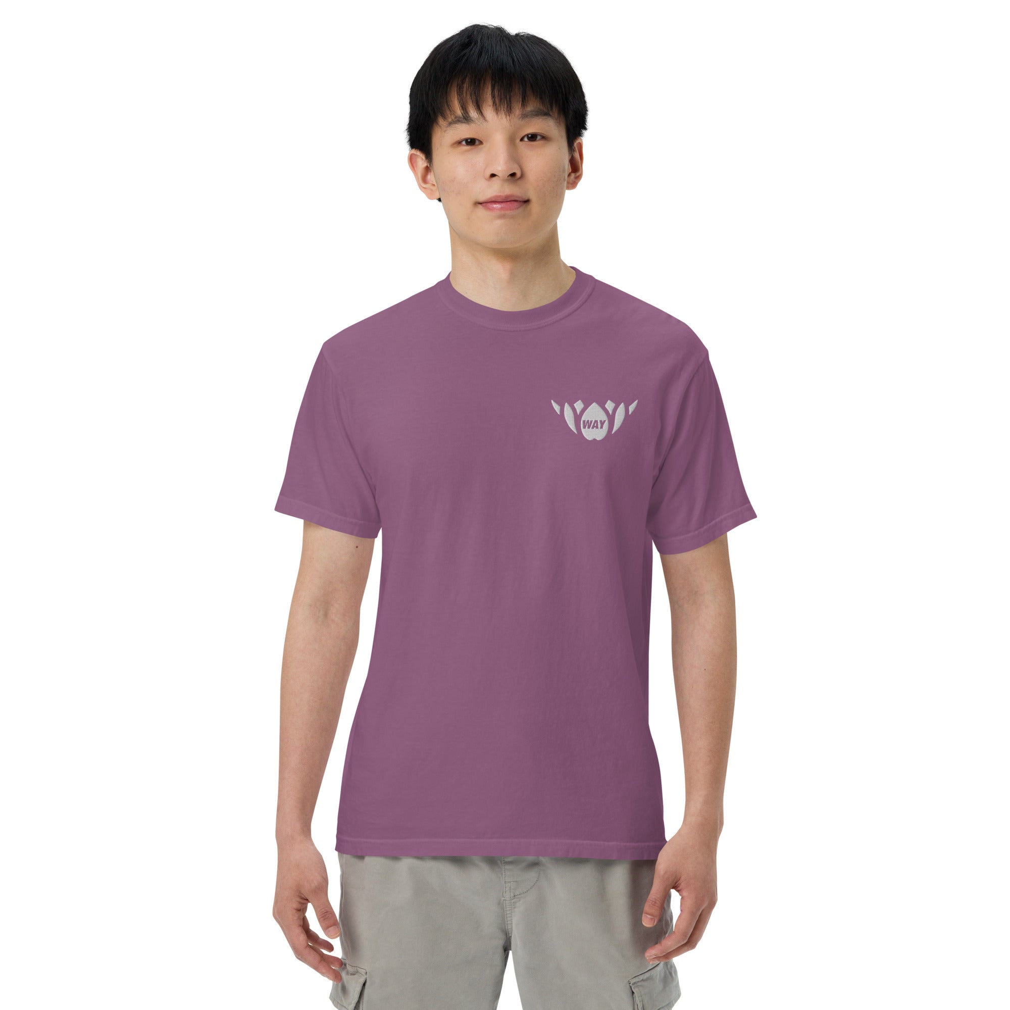 WAY Lotus-Men’s garment-dyed heavyweight t-shirt