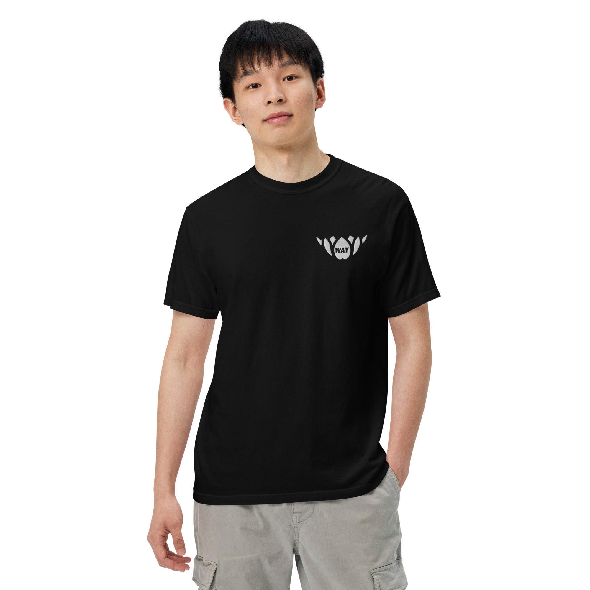WAY Lotus-Men’s garment-dyed heavyweight t-shirt