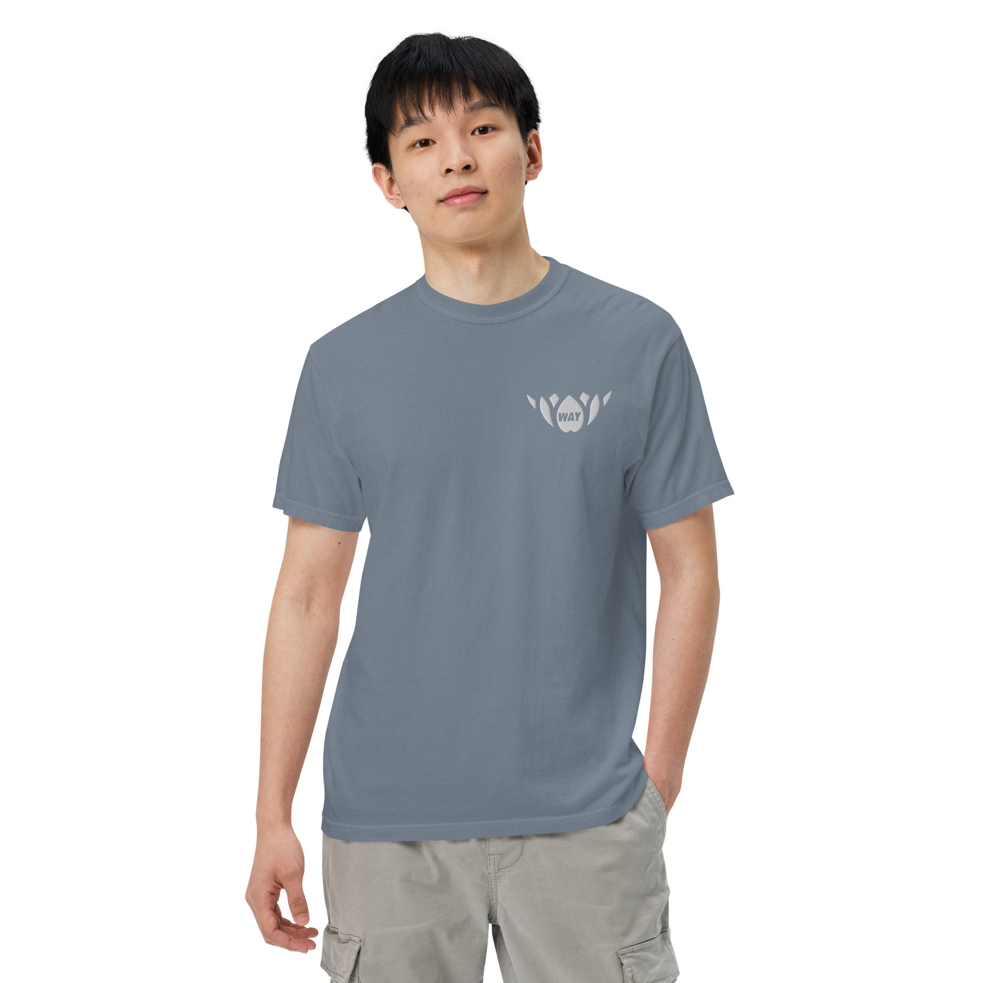 WAY Lotus-Men’s garment-dyed heavyweight t-shirt
