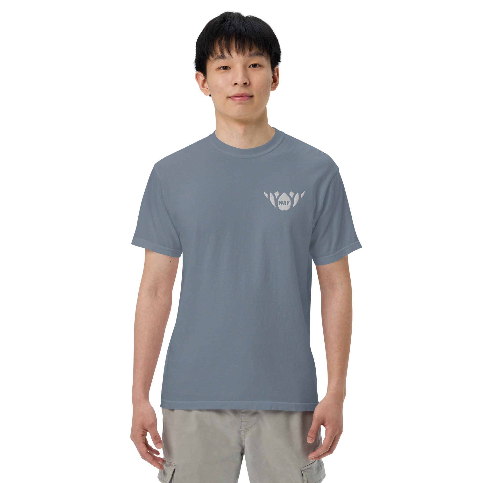 WAY Lotus-Men’s garment-dyed heavyweight t-shirt