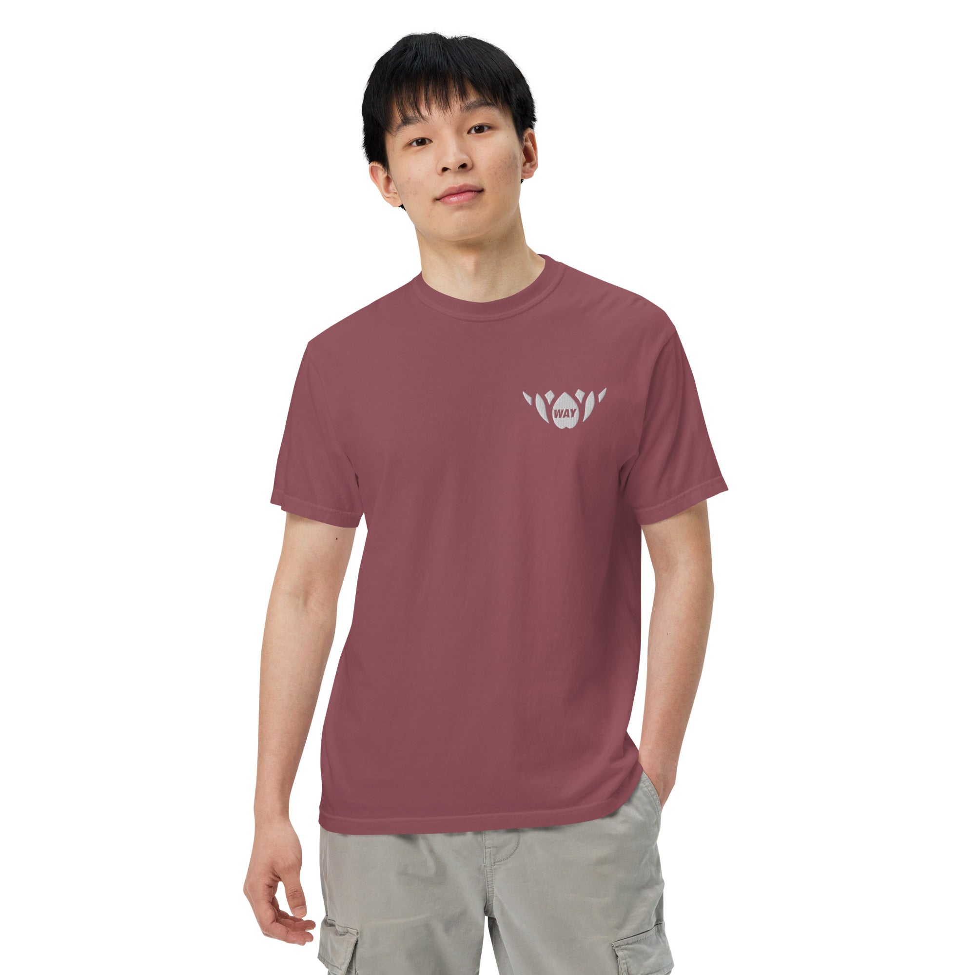 WAY Lotus-Men’s garment-dyed heavyweight t-shirt