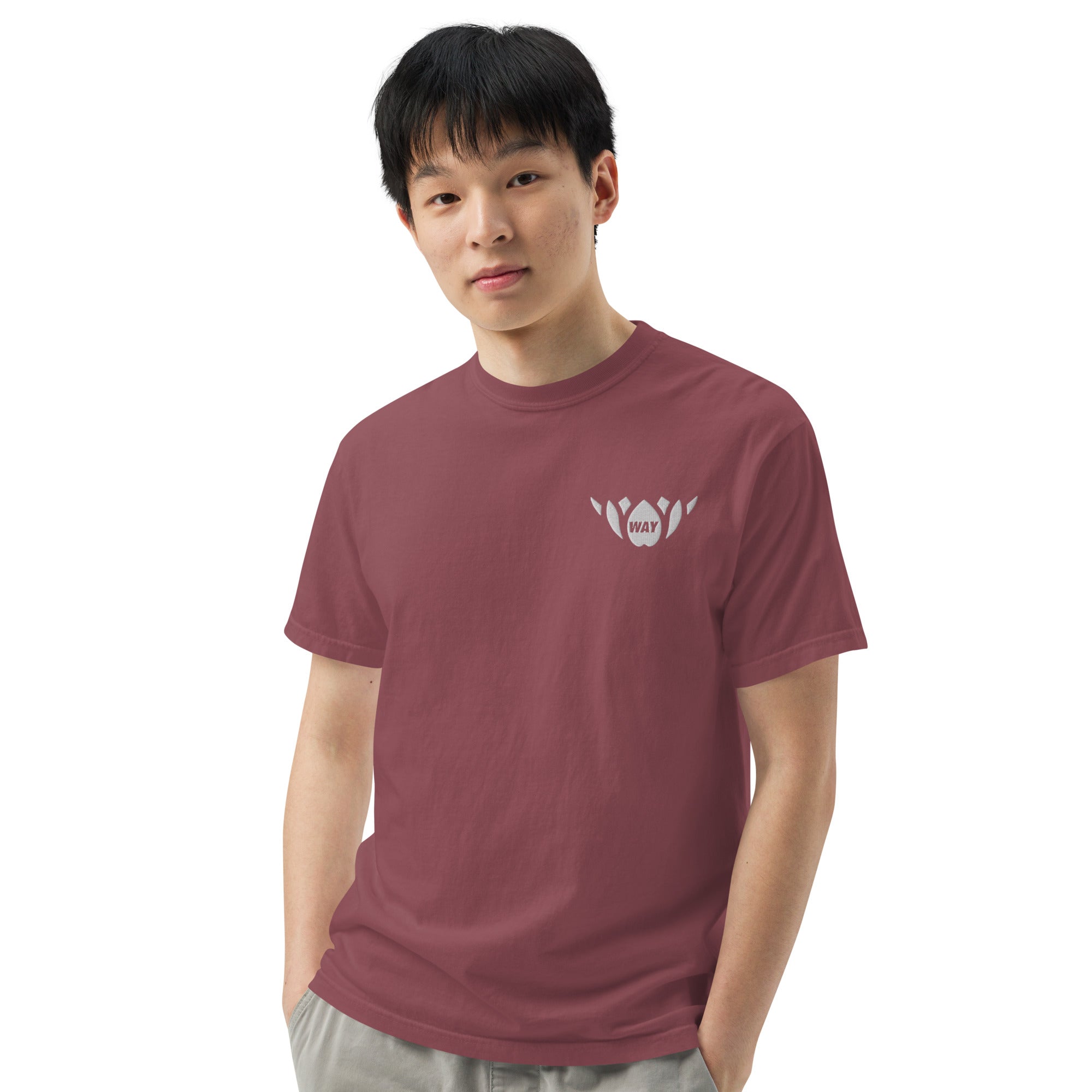 WAY Lotus-Men’s garment-dyed heavyweight t-shirt