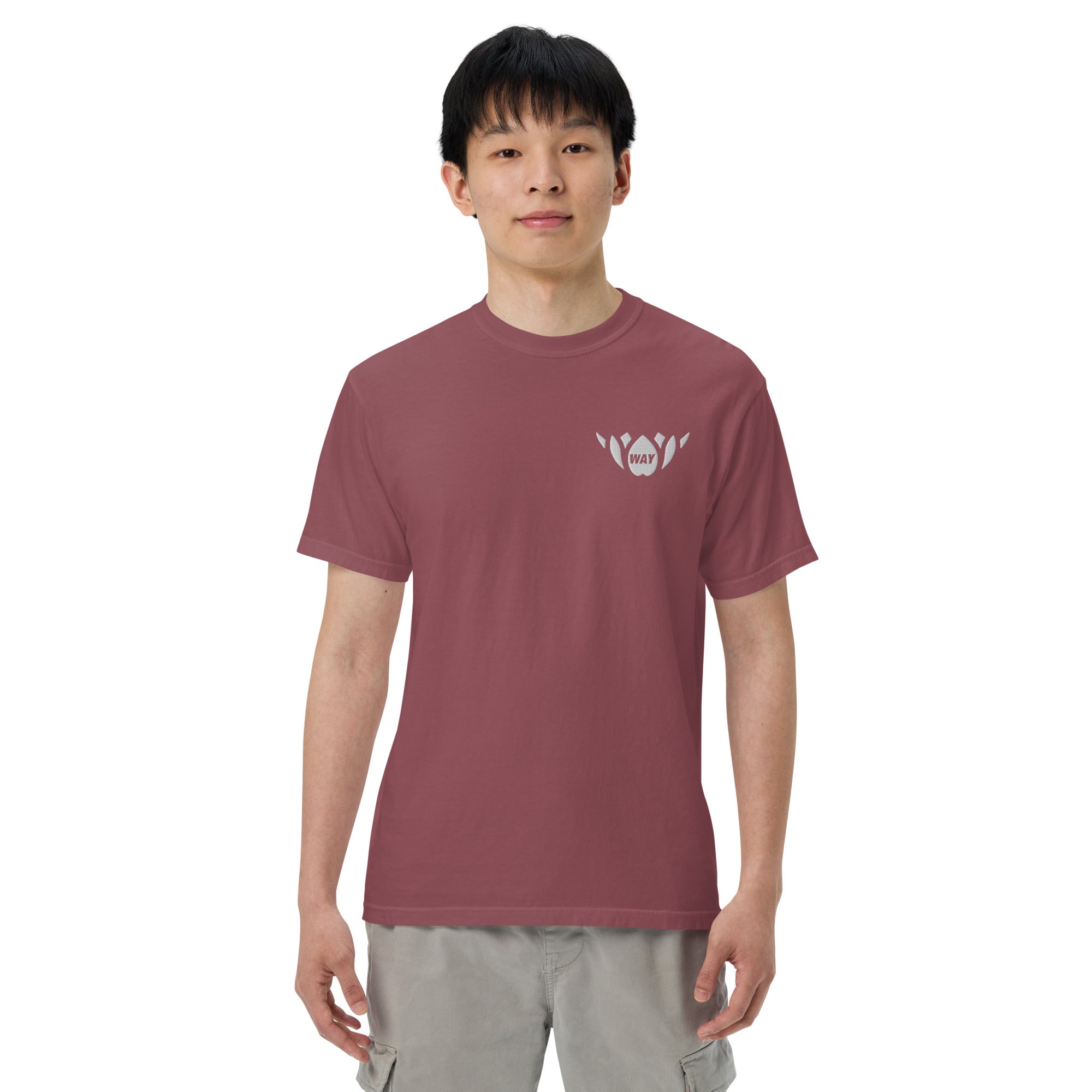 WAY Lotus-Men’s garment-dyed heavyweight t-shirt