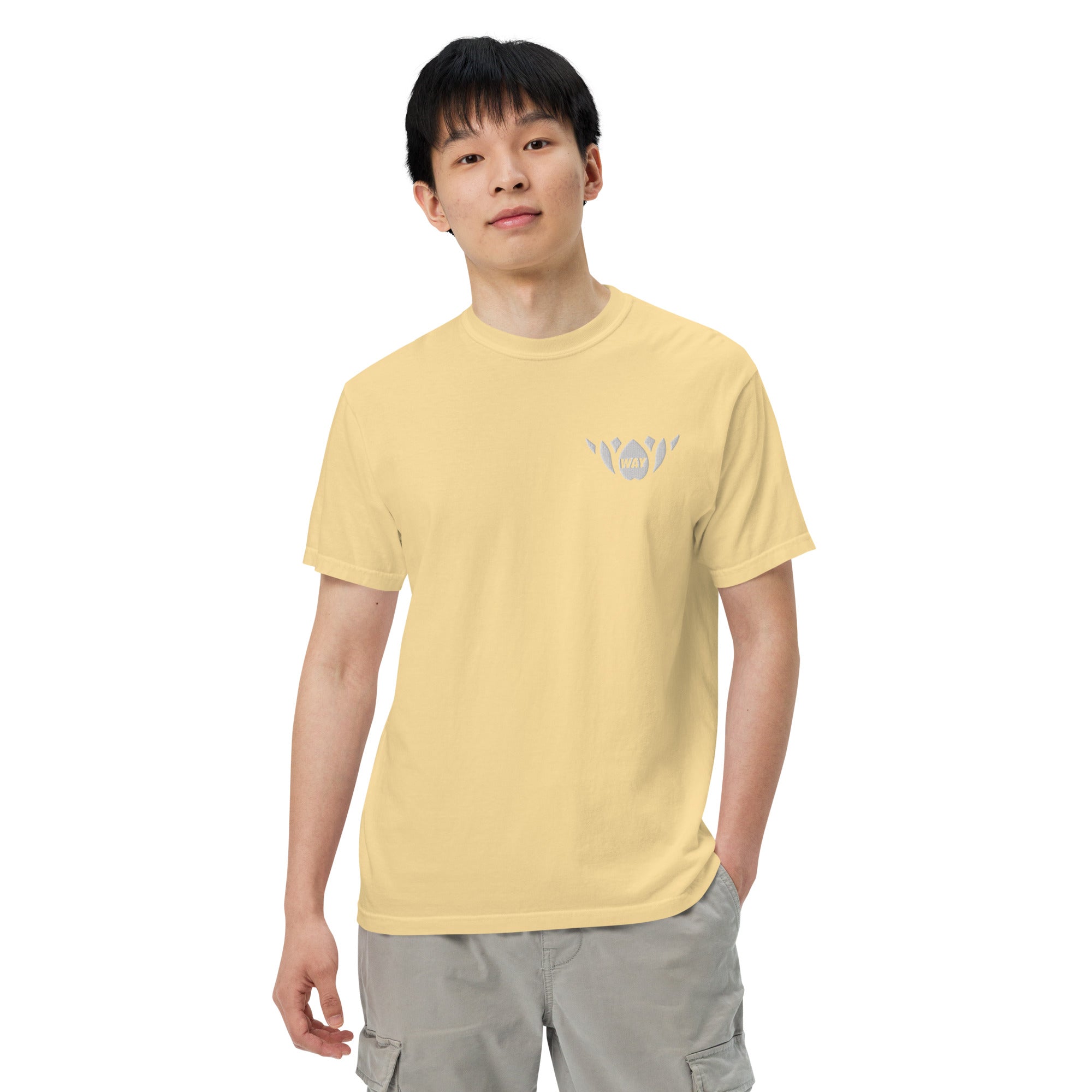 WAY Lotus-Men’s garment-dyed heavyweight t-shirt