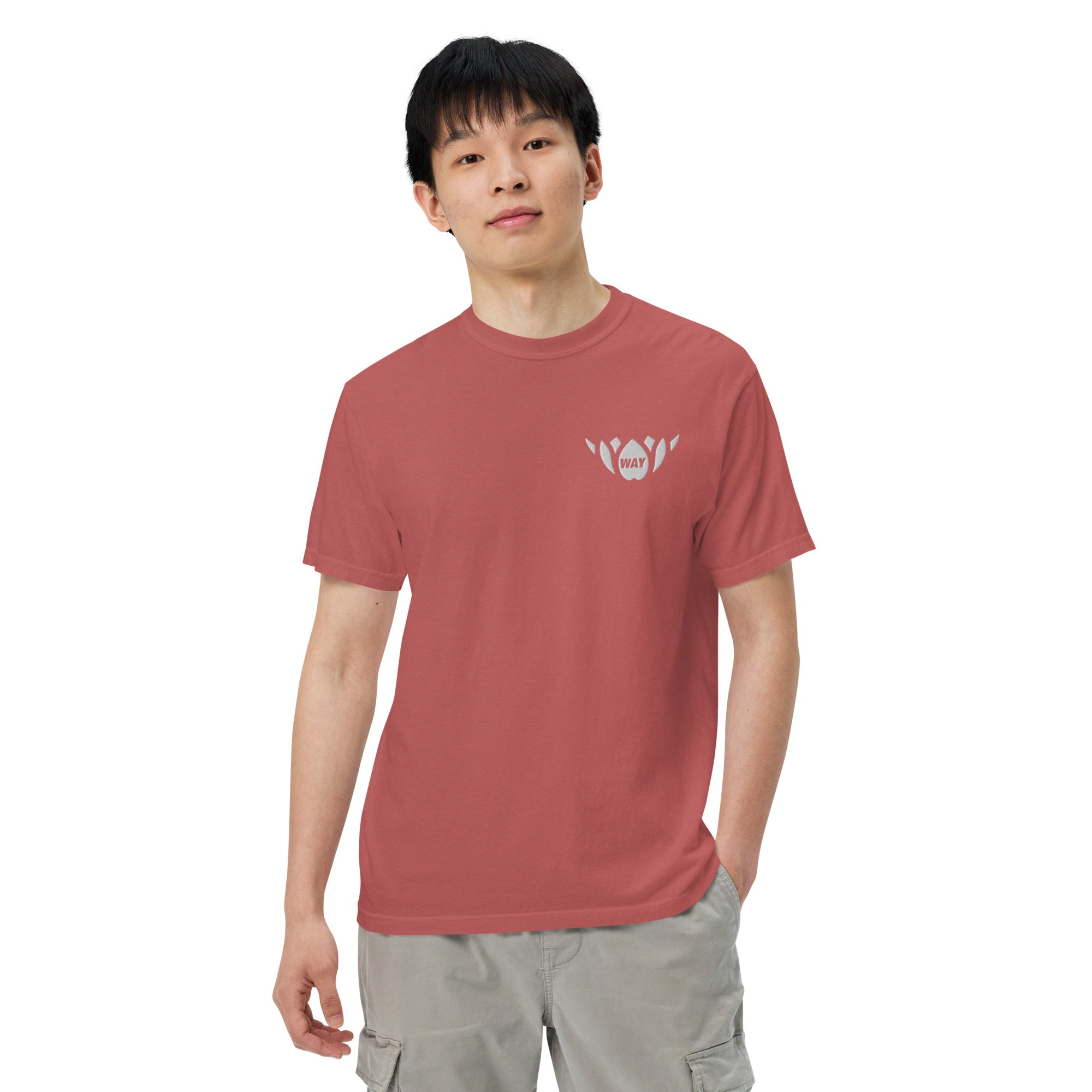 WAY Lotus-Men’s garment-dyed heavyweight t-shirt