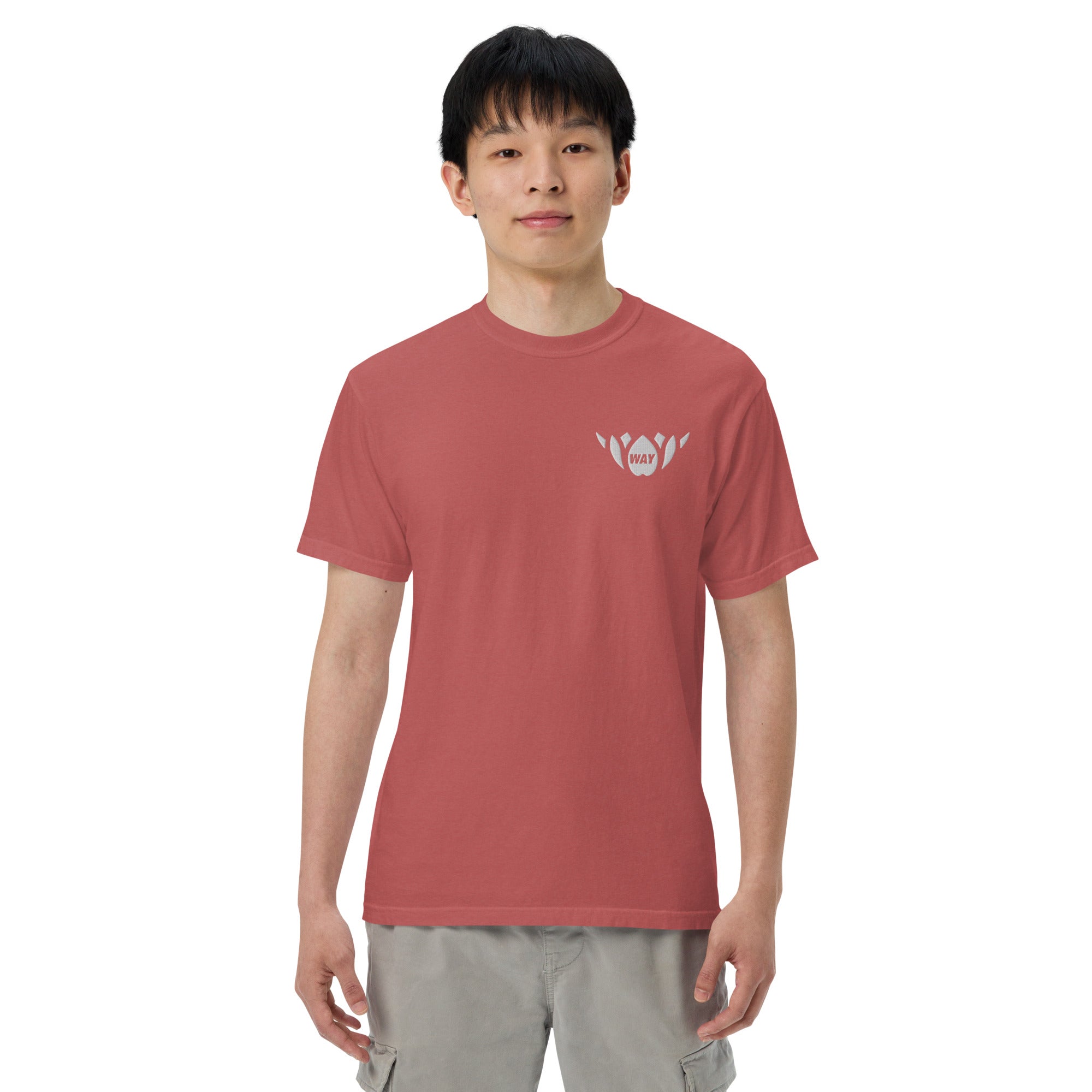 WAY Lotus-Men’s garment-dyed heavyweight t-shirt