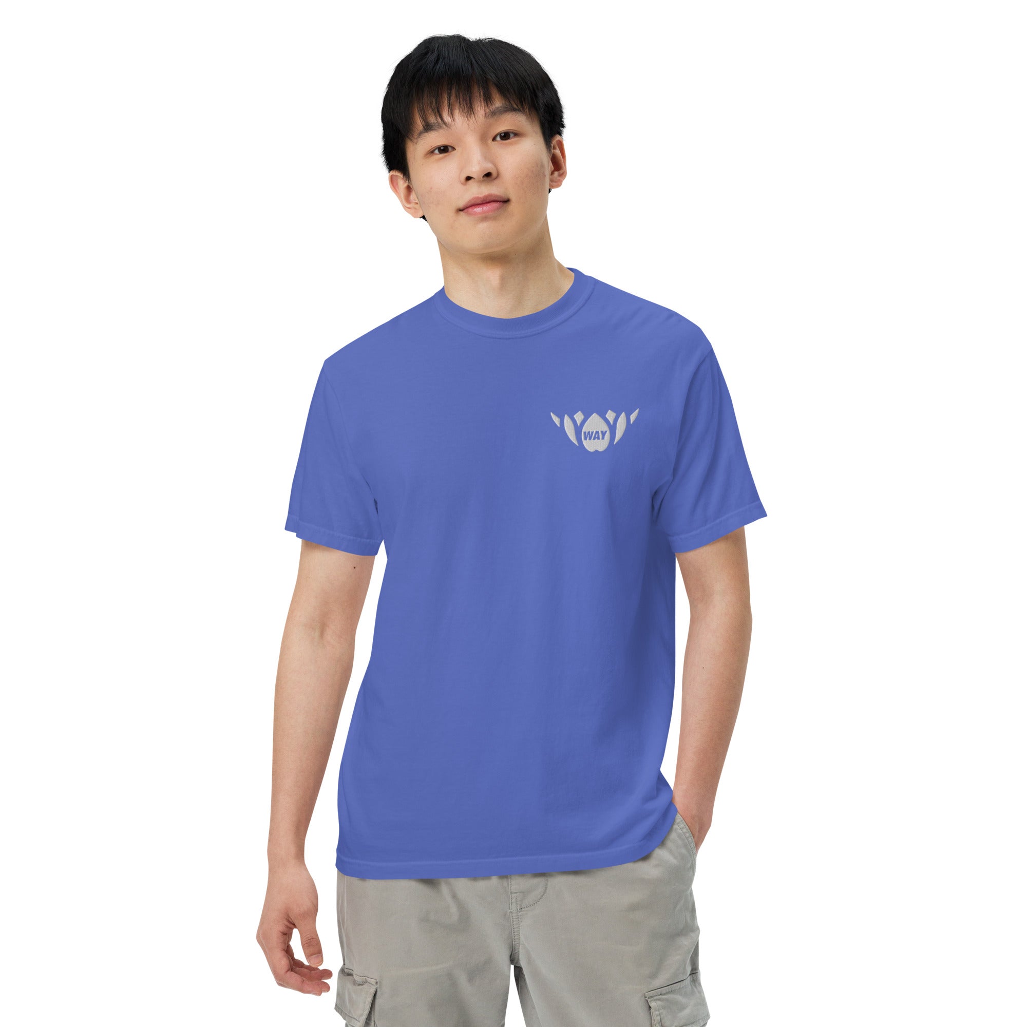 WAY Lotus-Men’s garment-dyed heavyweight t-shirt