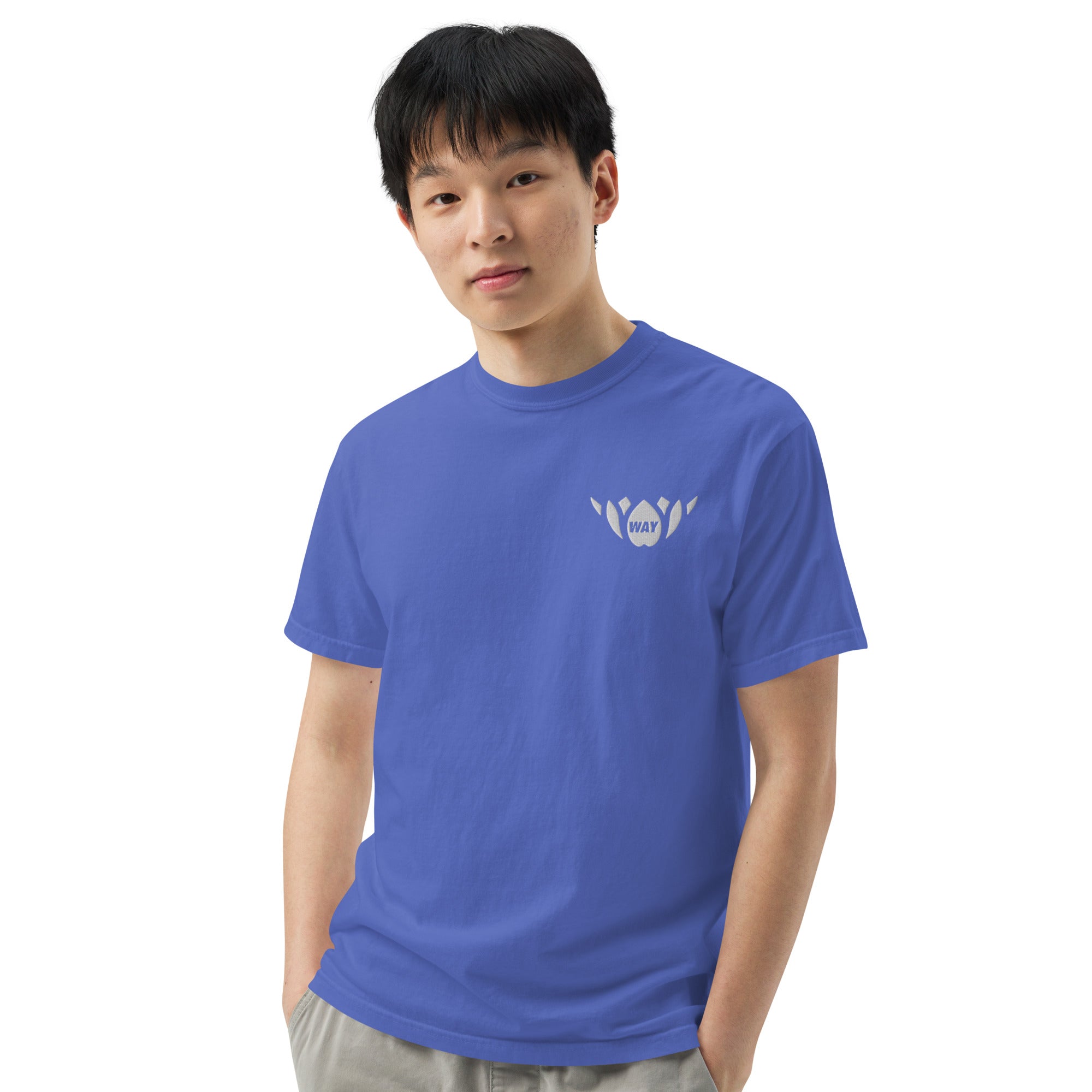 WAY Lotus-Men’s garment-dyed heavyweight t-shirt