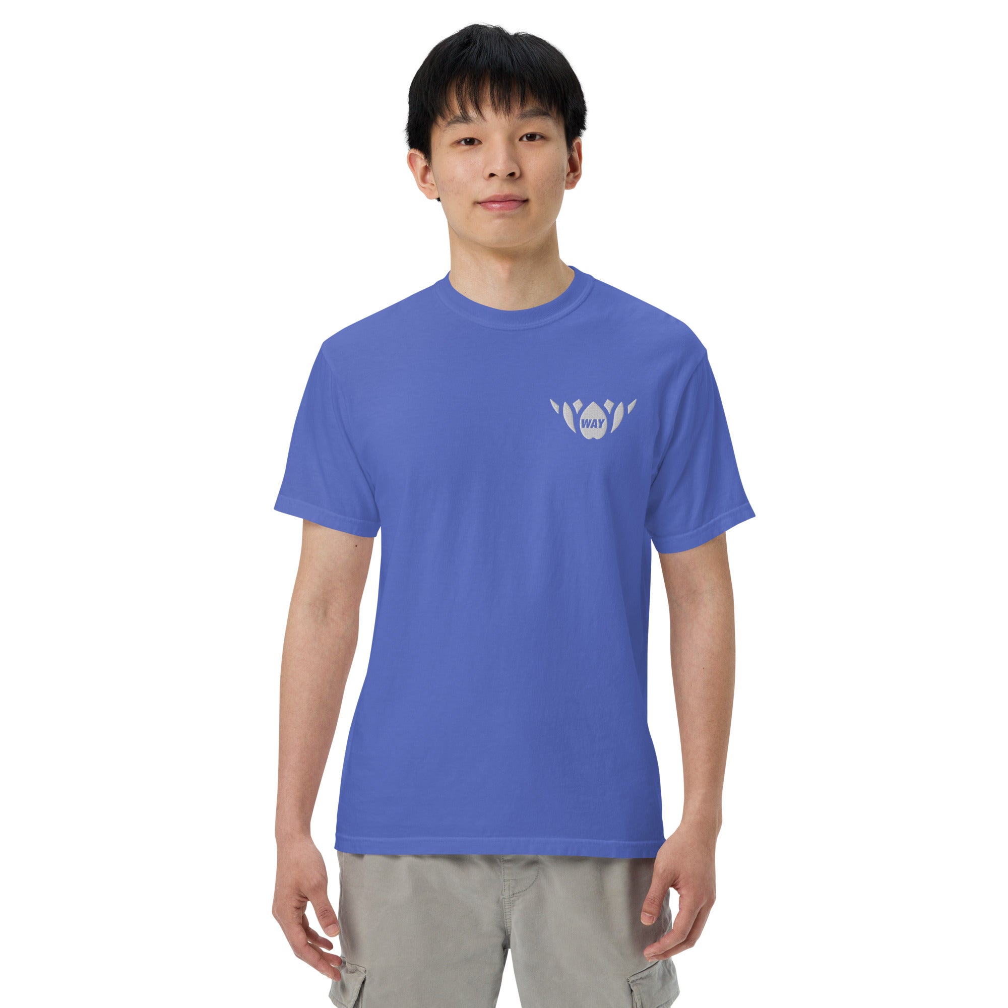 WAY Lotus-Men’s garment-dyed heavyweight t-shirt