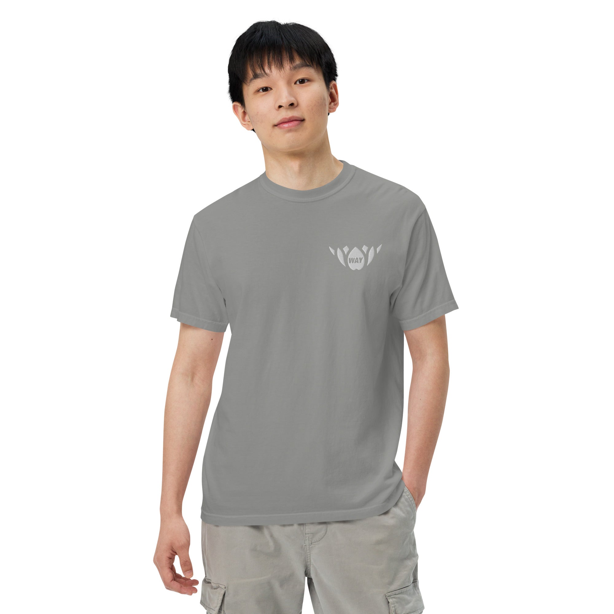 WAY Lotus-Men’s garment-dyed heavyweight t-shirt