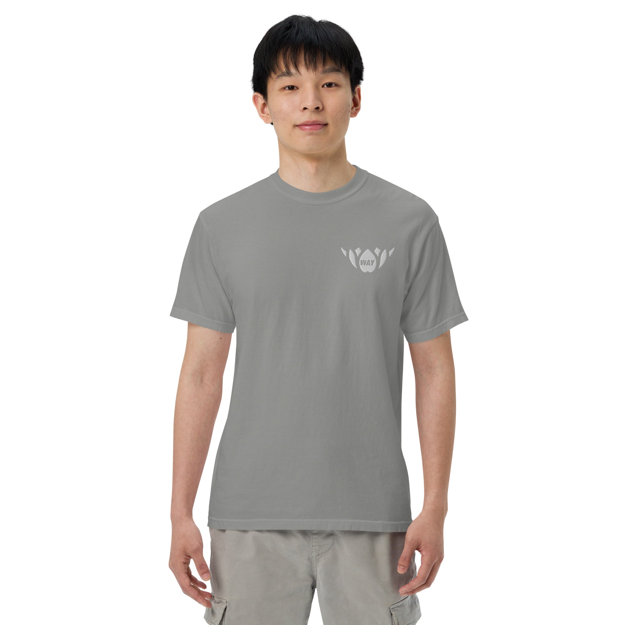WAY Lotus-Men’s garment-dyed heavyweight t-shirt