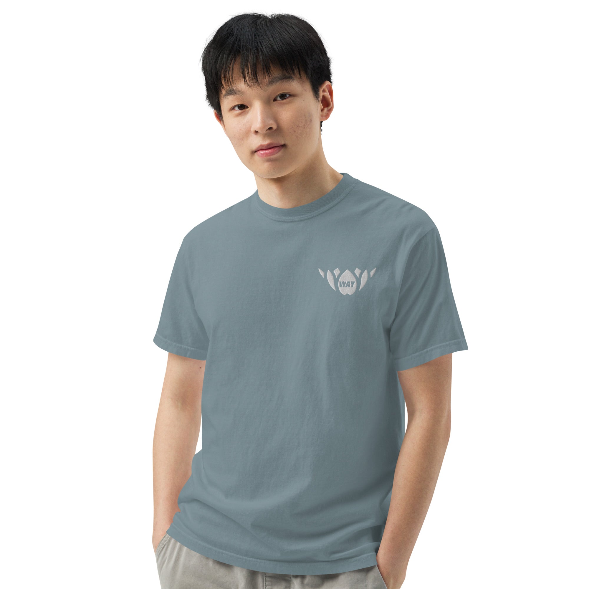 WAY Lotus-Men’s garment-dyed heavyweight t-shirt