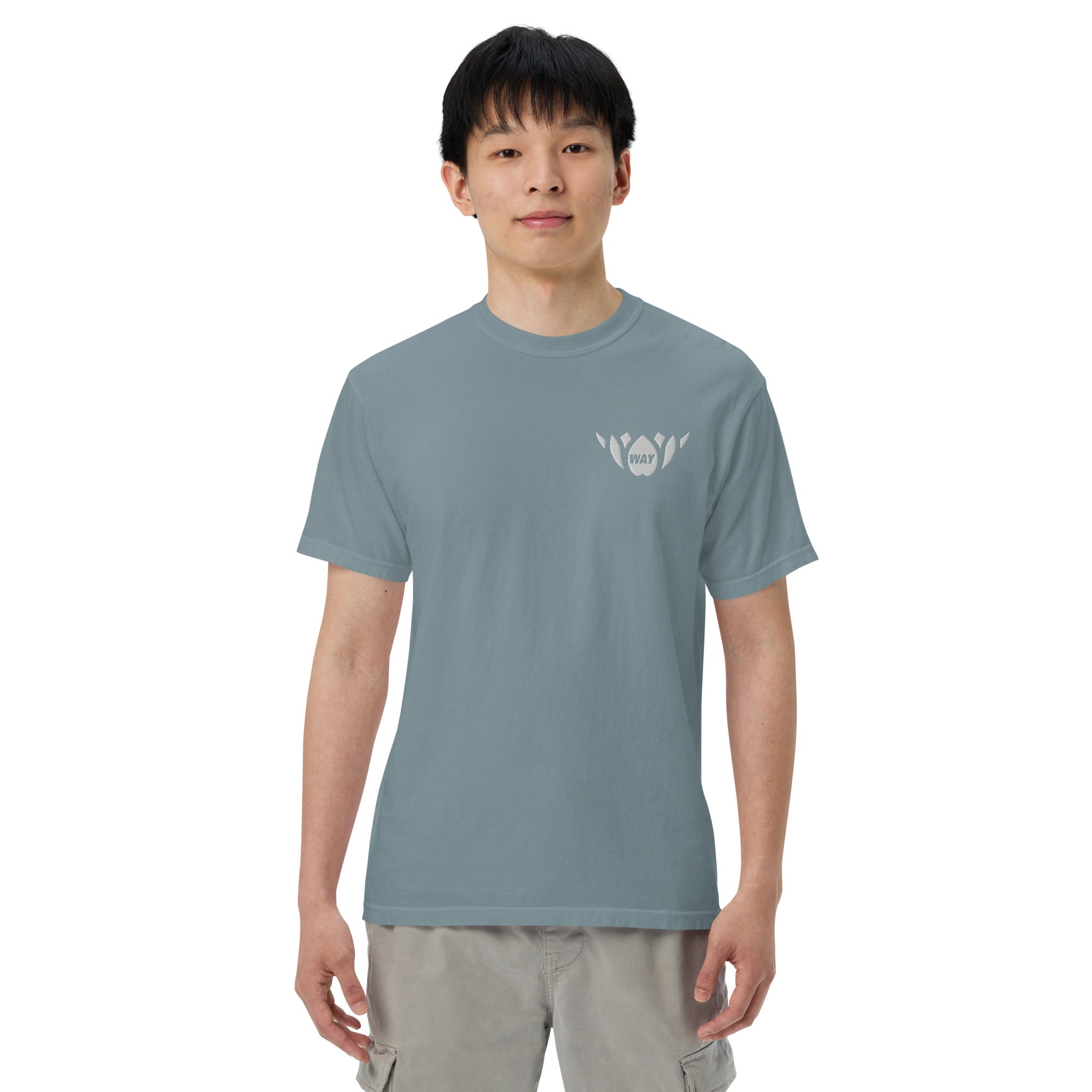 WAY Lotus-Men’s garment-dyed heavyweight t-shirt