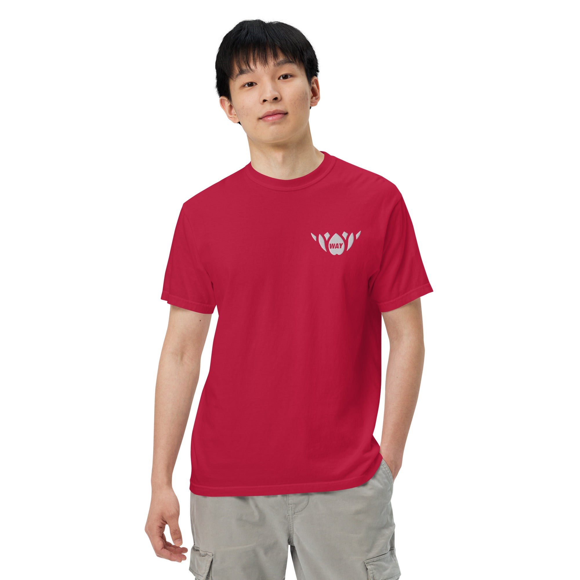 WAY Lotus-Men’s garment-dyed heavyweight t-shirt