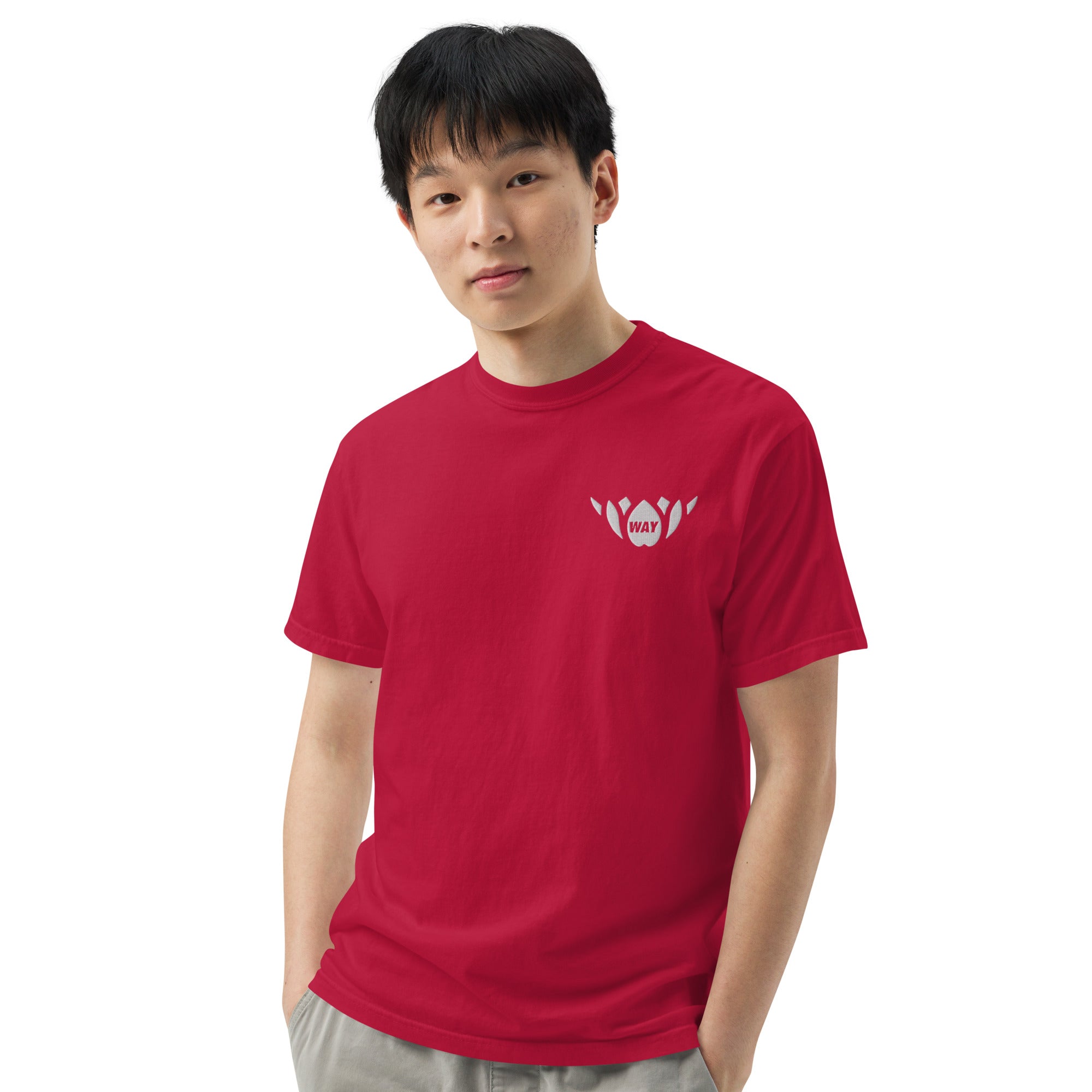 WAY Lotus-Men’s garment-dyed heavyweight t-shirt