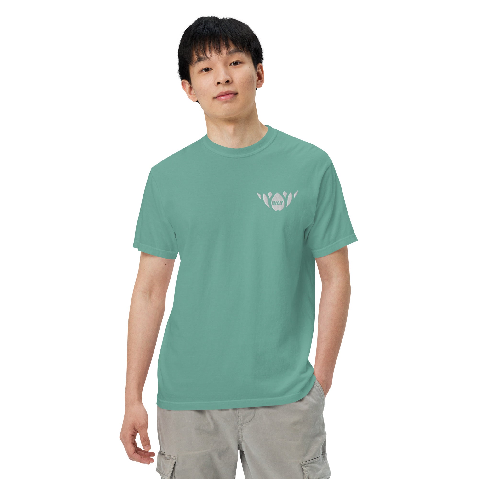 WAY Lotus-Men’s garment-dyed heavyweight t-shirt