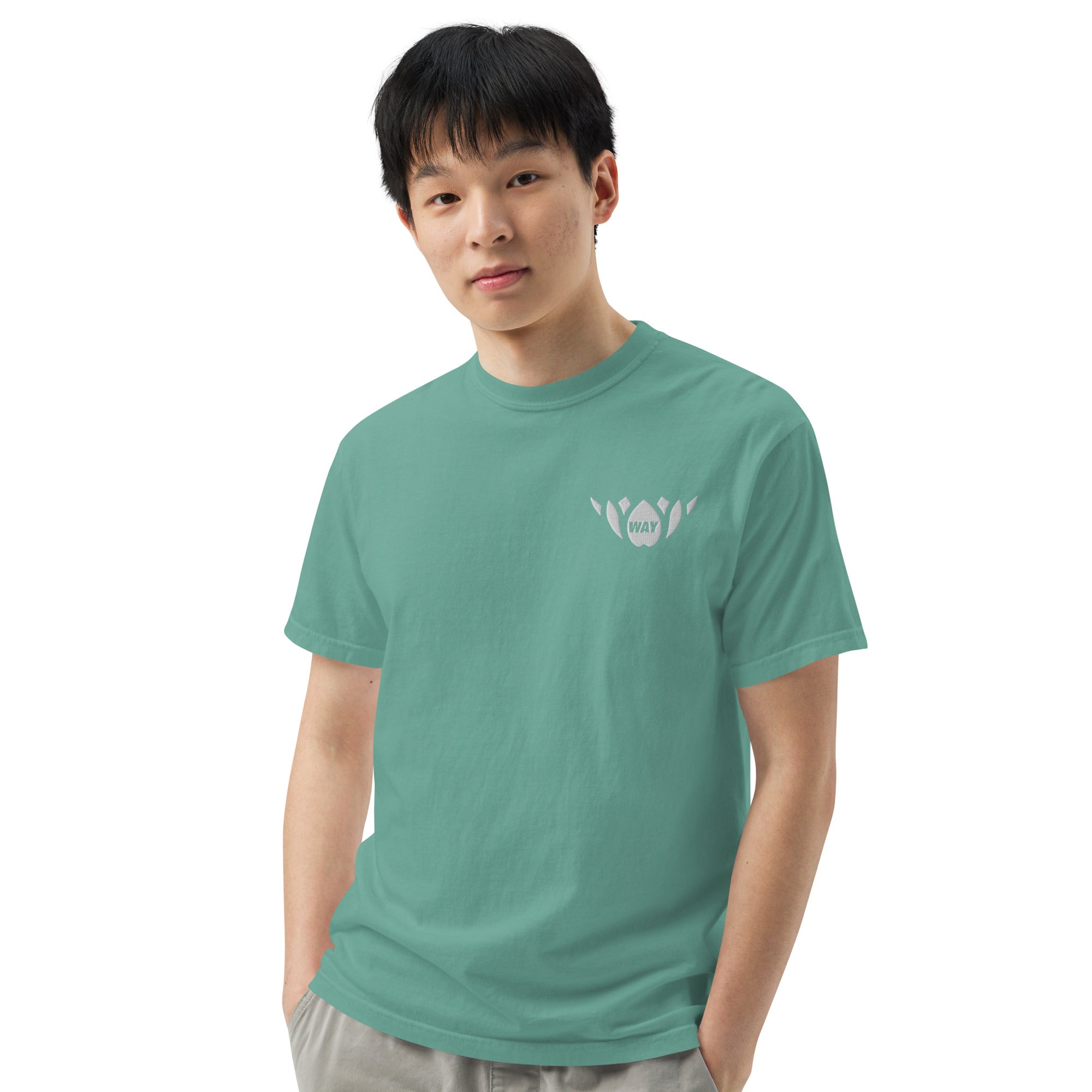 WAY Lotus-Men’s garment-dyed heavyweight t-shirt