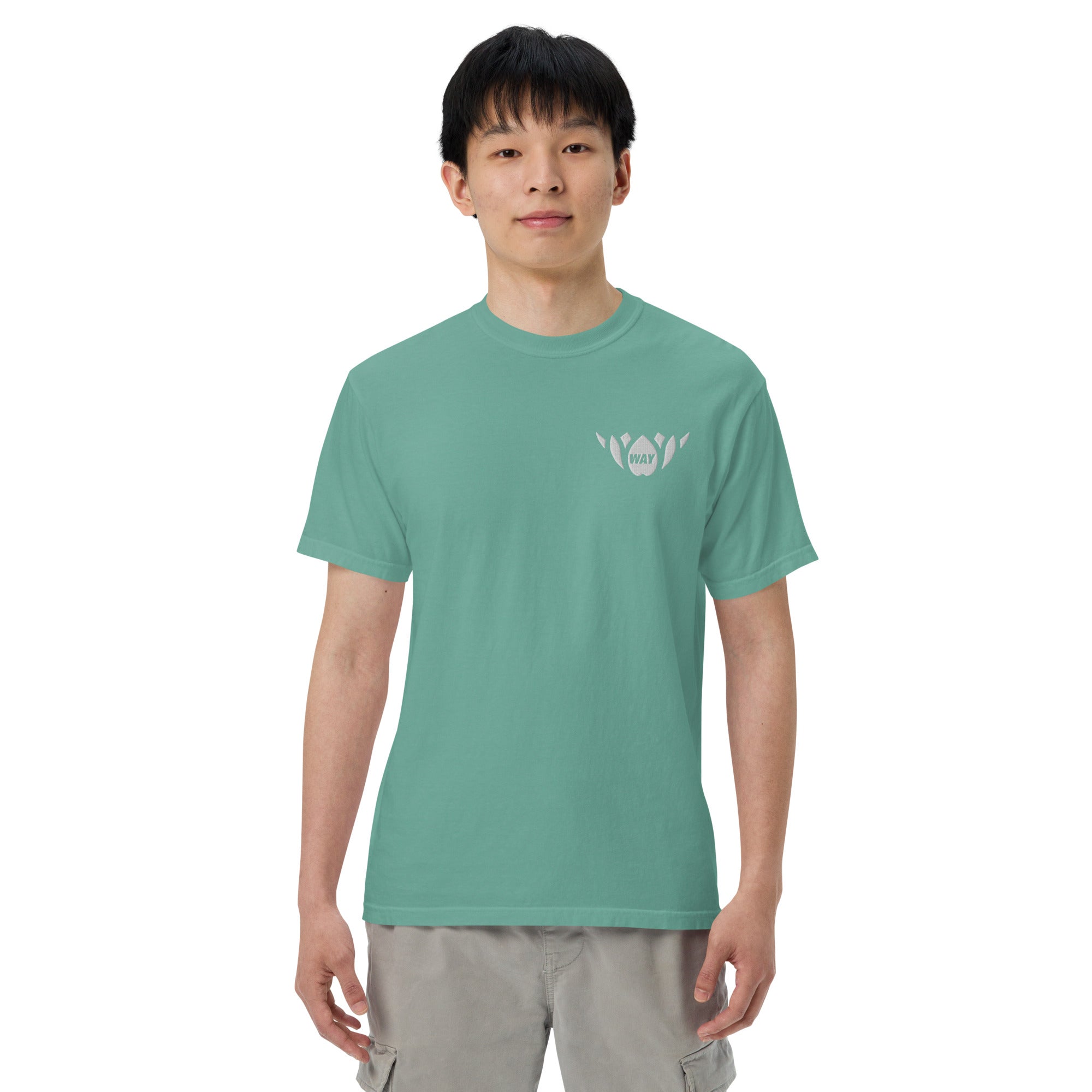 WAY Lotus-Men’s garment-dyed heavyweight t-shirt