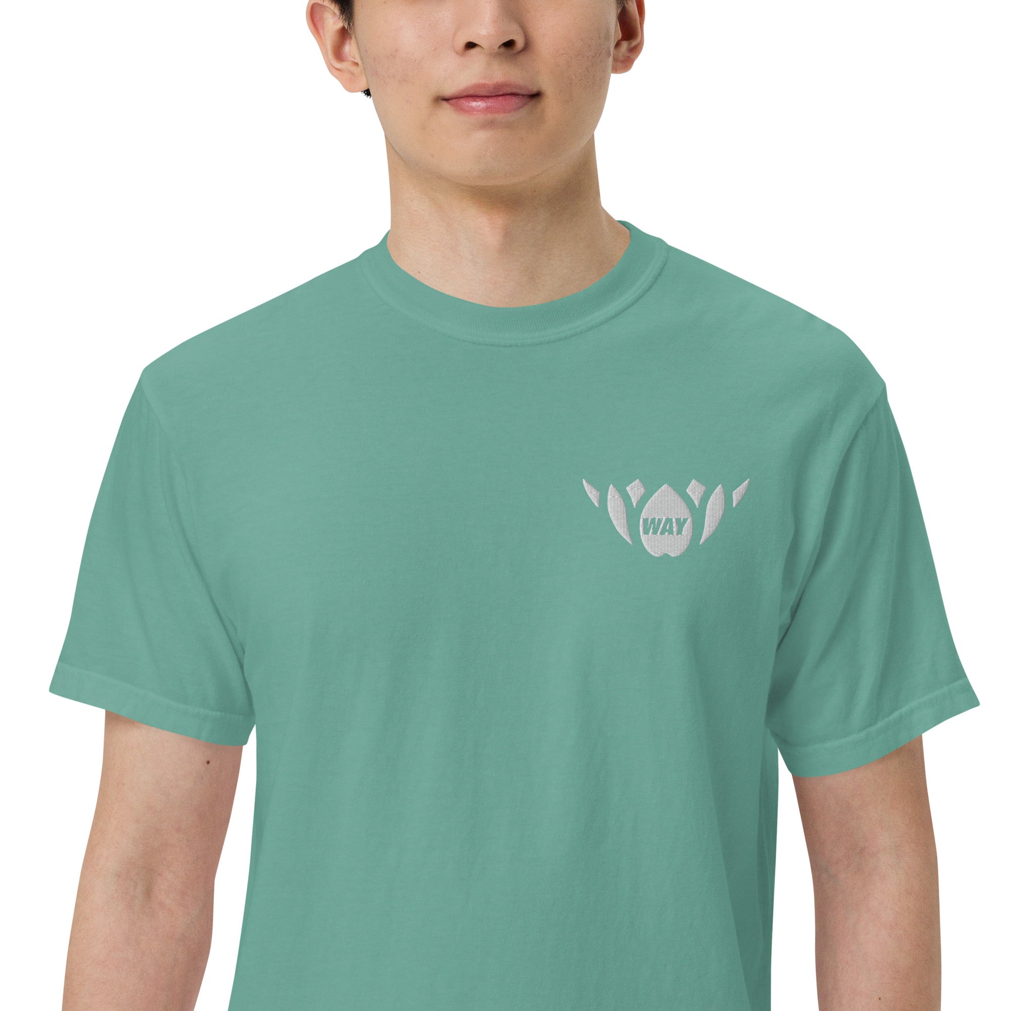 WAY Lotus-Men’s garment-dyed heavyweight t-shirt