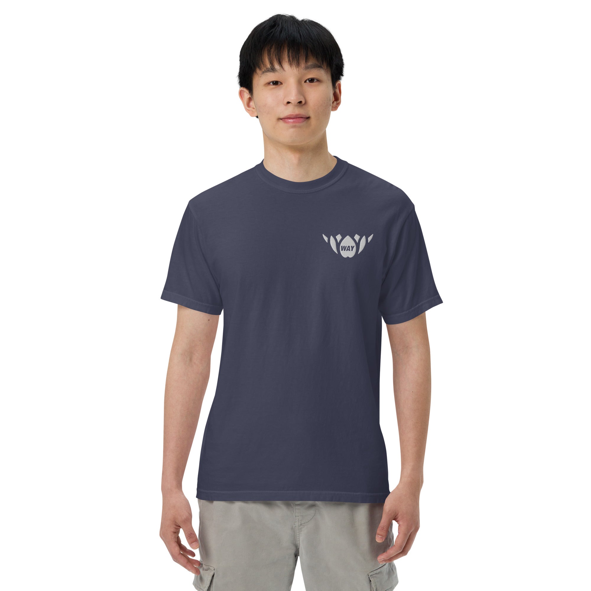 WAY Lotus-Men’s garment-dyed heavyweight t-shirt
