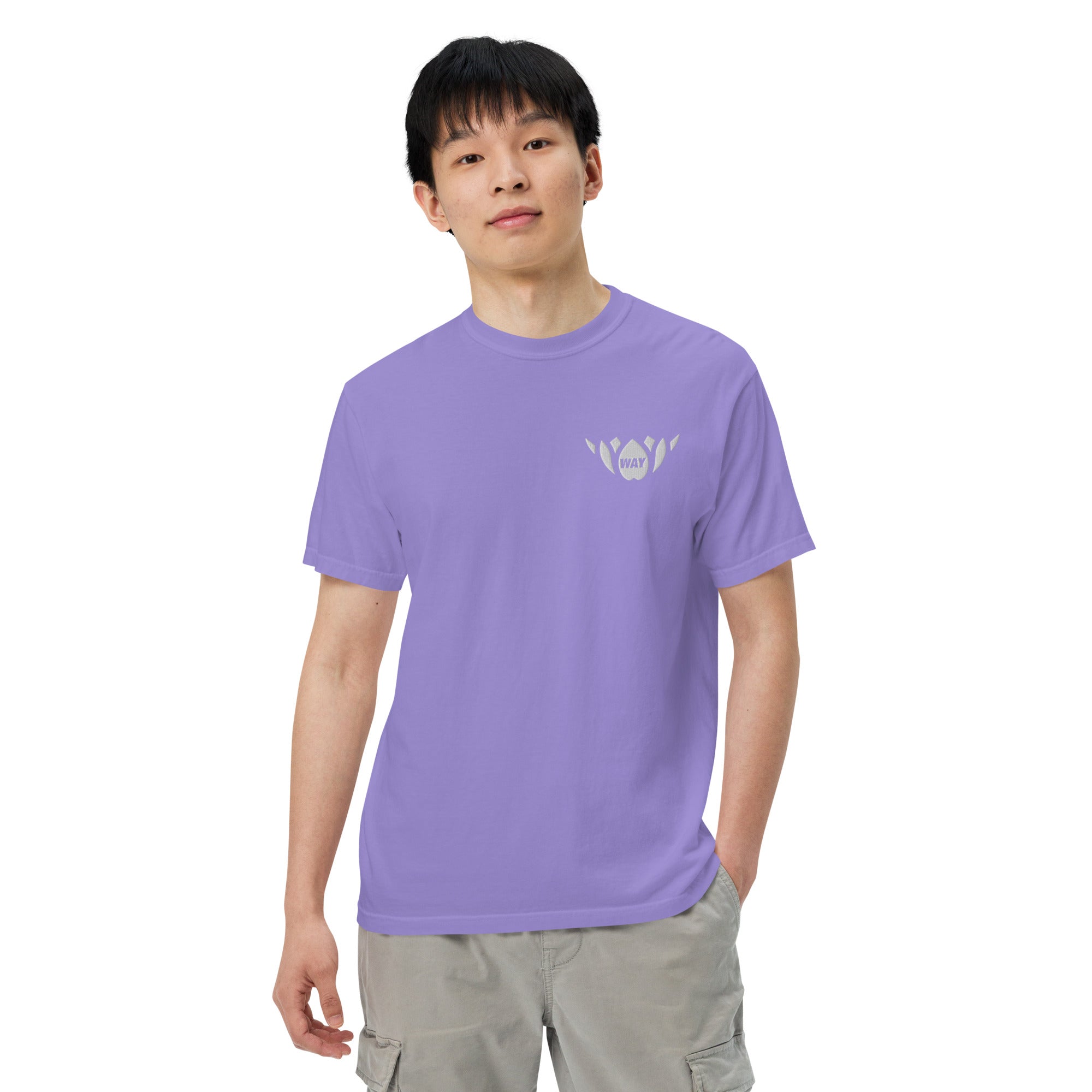WAY Lotus-Men’s garment-dyed heavyweight t-shirt