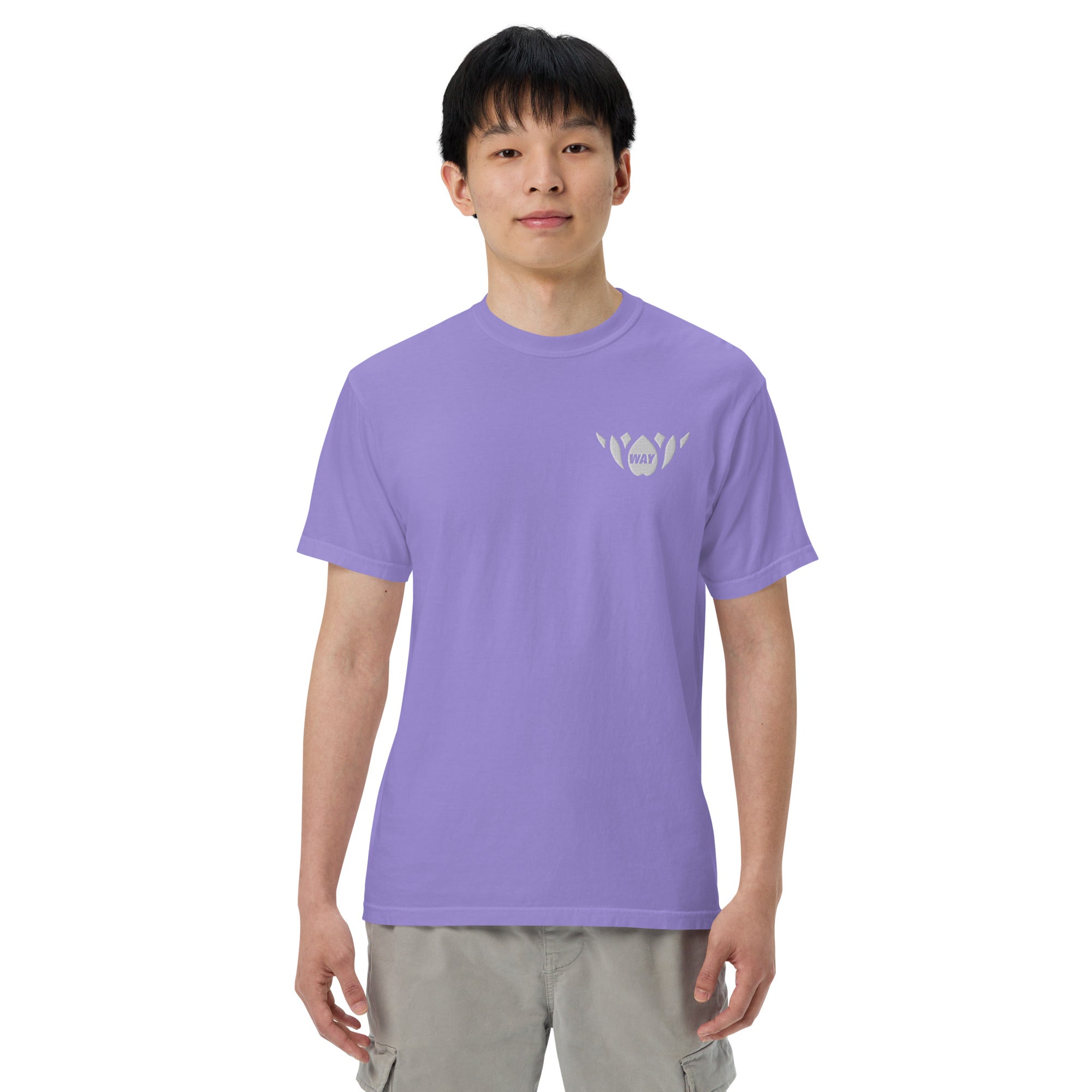 WAY Lotus-Men’s garment-dyed heavyweight t-shirt