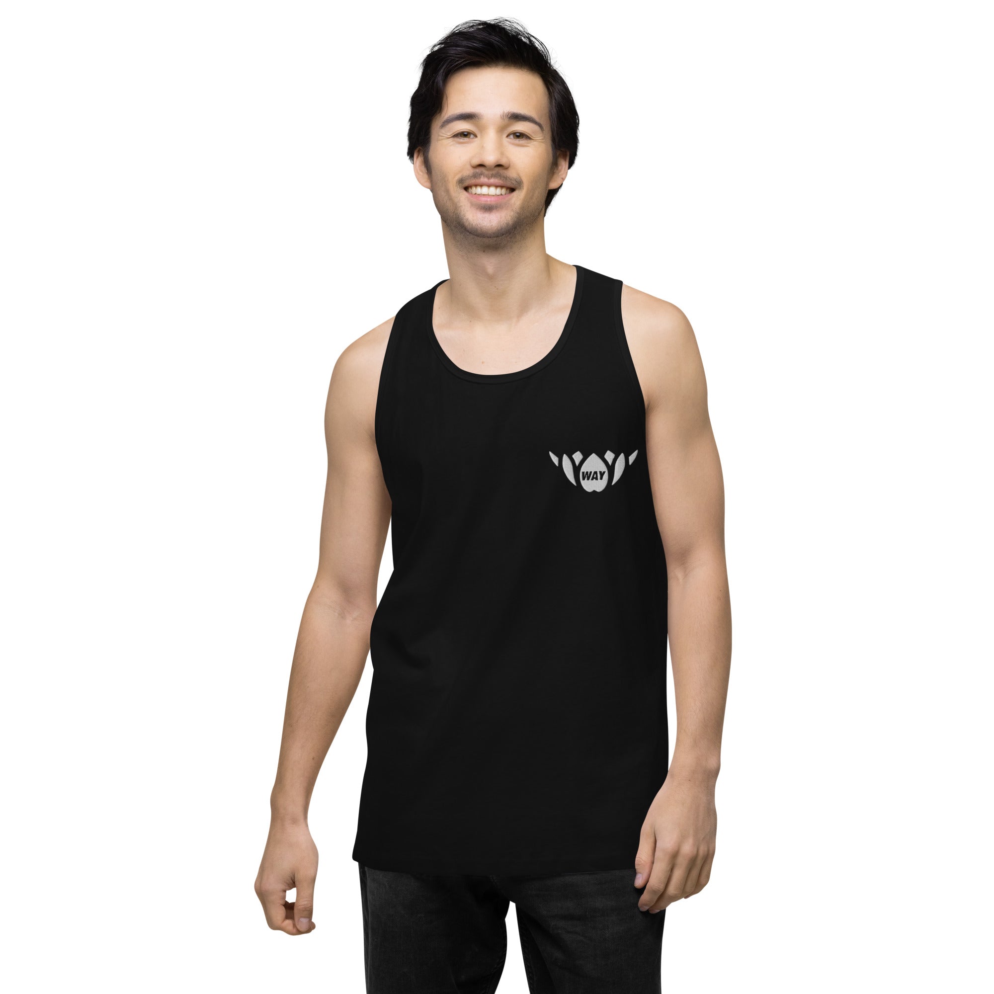 Lotus-Men's premium tank top - WAYmat