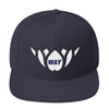 Navy & White-Snapback Hat