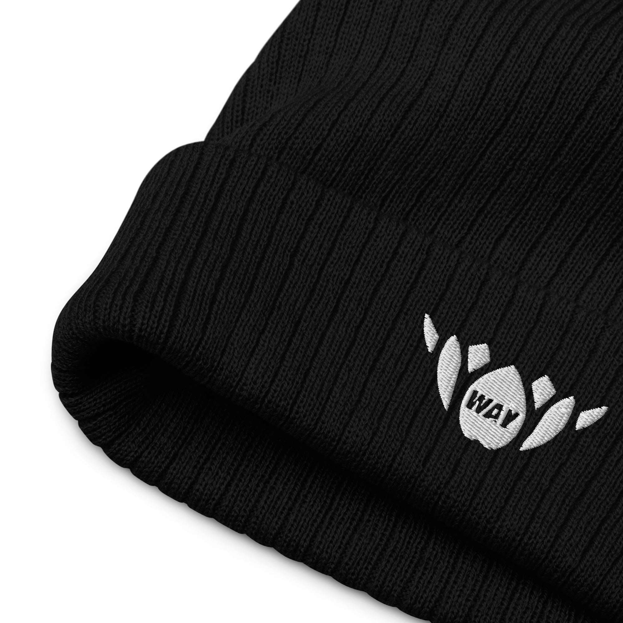 Lotus-Ribbed knit beanie